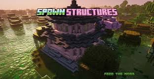 Minecraft structure beside water